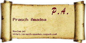 Prasch Amadea névjegykártya